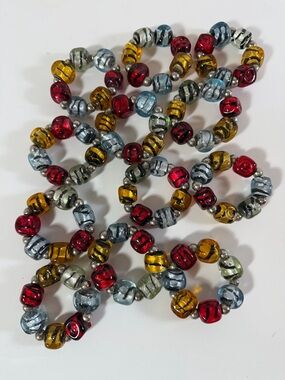 Pier 1 Handblown glass bead napkin rings Set of 12 Hippy Coastal Vibes